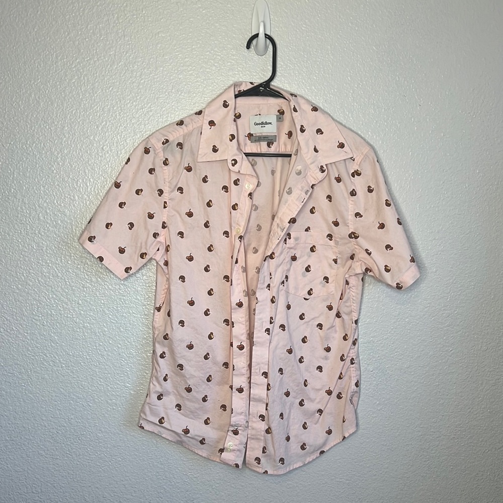 Goodfellow & Co. Size M Pink Coconut Hawaiian Shirt
